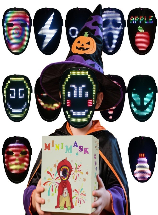 JDBMAOYE Led Mask For Kids,Lighted Up Mask - Led Masks With Gesture Sensing For Halloween Costume Christmas Cosplay Party Cool Gifts - Image 1